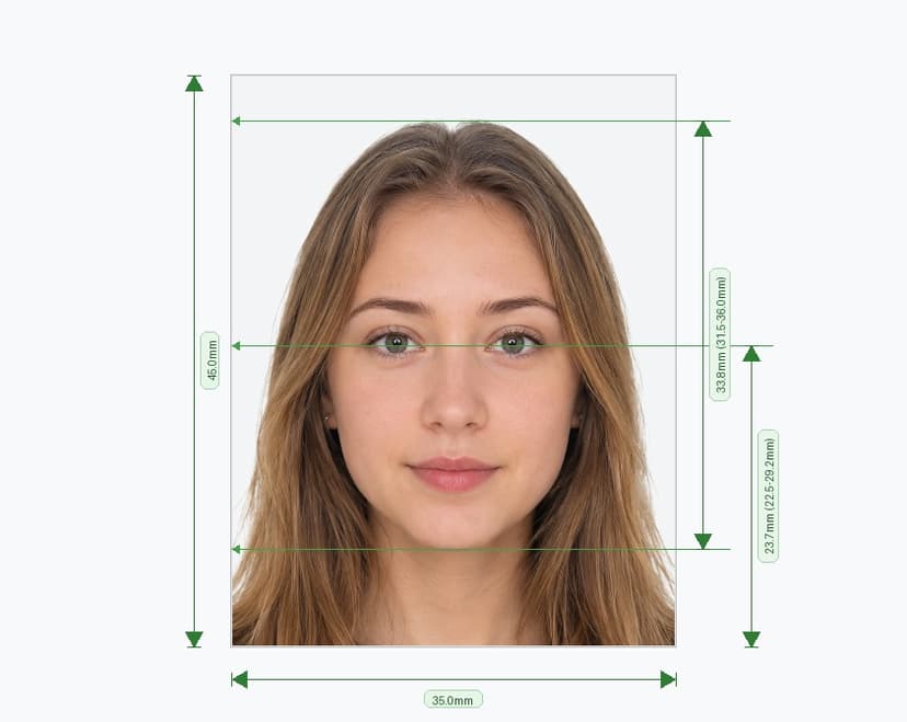 Beispiel eines biometrischen Passbilds für Reisepass und Personalausweis nach ICAO-Norm